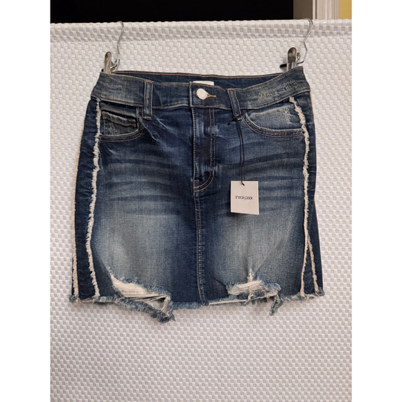 Sneak Peek Dresses & Skirts - Sneak Peek Distressed Denim Mini Skirt Small